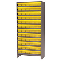 18 Inch (in) Shelf Depth Enclosed Steel Shelving with 31168 AkroDrawers