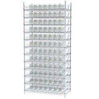 74 Inch (in) Shelf Height Wire Shelving with 30128 Bin - 2