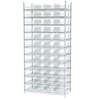 74 Inch (in) Shelf Height Wire Shelving with 30158 Bin - 2