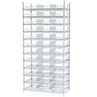 74 Inch (in) Shelf Height Wire Shelving with 30178 Bin - 2