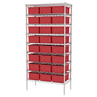 74 Inch (in) Shelf Height Wire Shelving with 33166 Grid