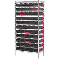 68 Inch (in) Shelf Height Wire Shelving with 36468 Bin