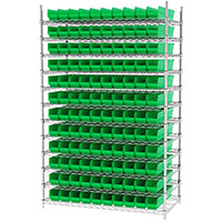 74 Inch (in) Shelf Height Wire Shelving with 30124 Bin - 3