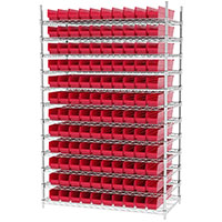 74 Inch (in) Shelf Height Wire Shelving with 30124 Bin - 4