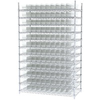 74 Inch (in) Shelf Height Wire Shelving with 30124 Bin - 2