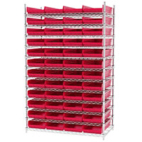 74 Inch (in) Shelf Height Wire Shelving with 30174 Bin - 4