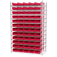 74 Inch (in) Shelf Height Wire Shelving with 30184 Bin - 4