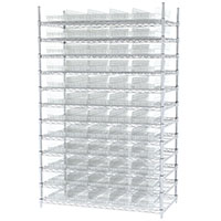 74 Inch (in) Shelf Height Wire Shelving with 30184 Bin - 2