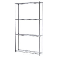 86 Inch (in) Height, 12 Inch (in) Width, and 24 Inch (in) Length Wire Shelving Starter Unit
