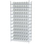 74 Inch (in) Shelf Height Wire Shelving with 30128 Bin - 2