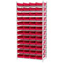74 Inch (in) Shelf Height Wire Shelving with 30158 Bin - 4