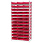 74 Inch (in) Shelf Height Wire Shelving with 30178 Bin - 4