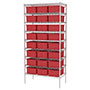 74 Inch (in) Shelf Height Wire Shelving with 33166 Grid