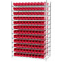 74 Inch (in) Shelf Height Wire Shelving with 30124 Bin - 4