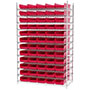 74 Inch (in) Shelf Height Wire Shelving with 30184 Bin - 4
