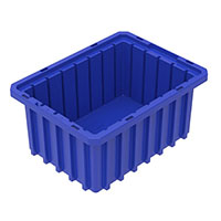 Akro-Grid 10-7/8 Inch (in) Outside Length (L), 8-1/4 Inch (in) Outside Width (W), and 5 Inch (in) Outside Height (H) Dividable Container