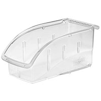 InSight® 10-7/8 Inch (in) Outside Length (L) and 5-1/2 Inch (in) Outside Width (W) Ultra-Clear Polycarbonate Bin