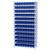 74 Inch (in) Shelf Height Wire Shelving with 30120 Bin