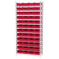 74 Inch (in) Shelf Height Wire Shelving with 30150 Bin - 4