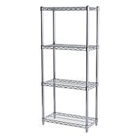 54 Inch (in) Height, 12 Inch (in) Width, and 24 Inch (in) Length Wire Shelving Starter Unit