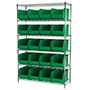 74 Inch (in) Shelf Height Wire Shelving with 30260 Bin - 4