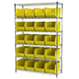 74 Inch (in) Shelf Height Wire Shelving with 30260 Bin - 7